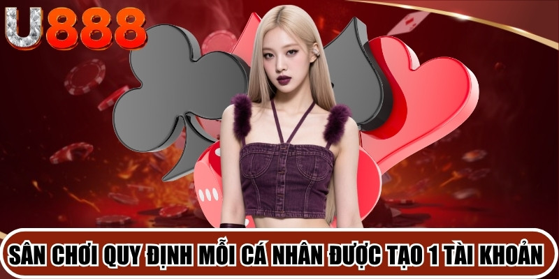 Sân chơi quy định mỗi cá nhân chỉ được tạo 1 tài khoản